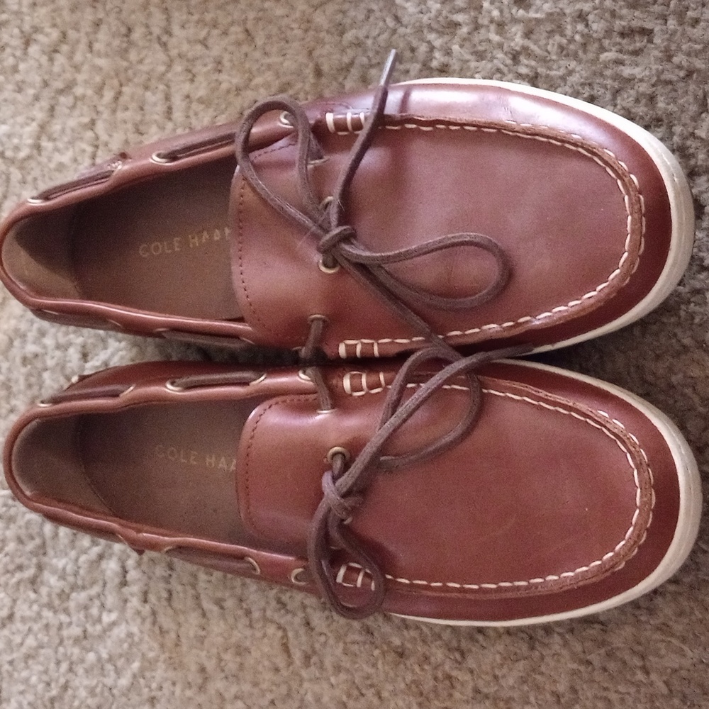 Cole Haan Brown Leather Boat Shoes